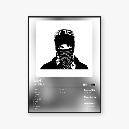EsDeeKid — Rebel Album Poster — Blur frame mockup