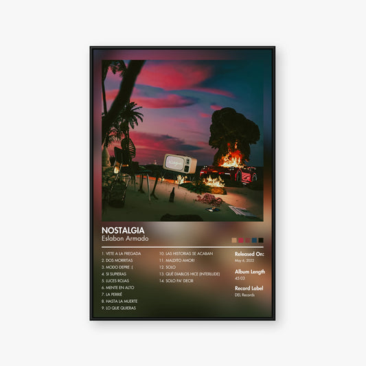 Eslabón Armado — NOSTALGIA Mexican Album Poster — Blur frame mockup