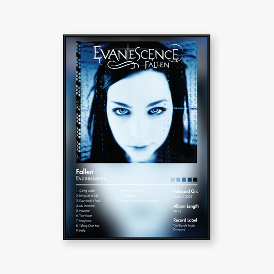 Evanescence — Fallen Album Poster — Blur frame mockup
