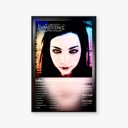 Evanescence — Fallen (20th Anniversary Deluxe Edition) Album Poster — Blur frame mockup