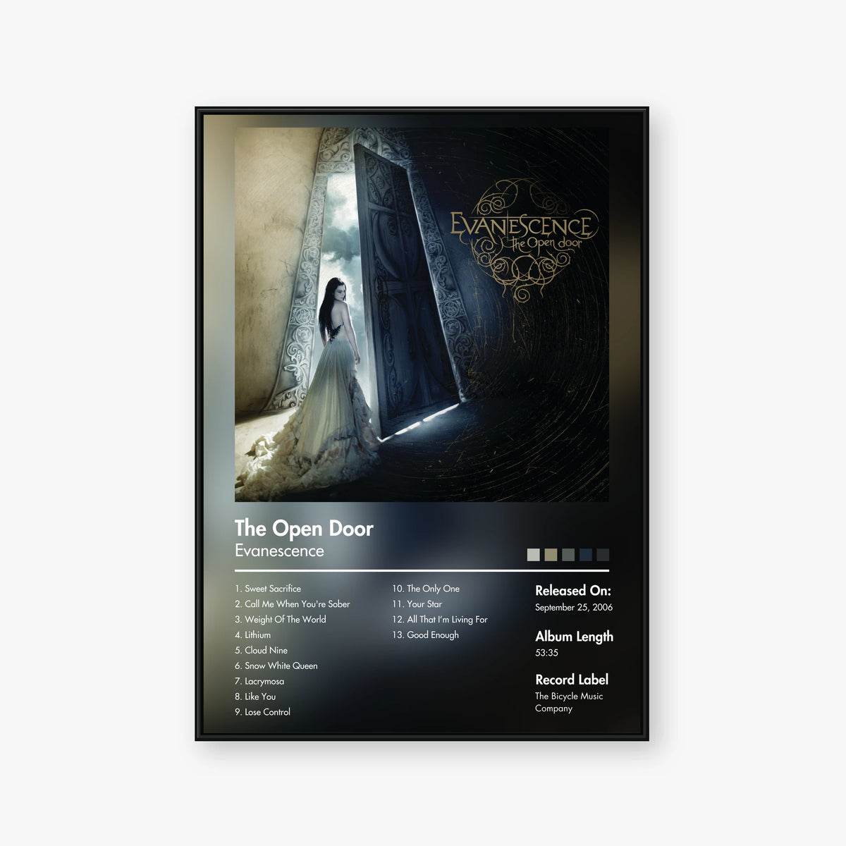 Evanescence — The Open Door Album Poster — Blur frame mockup