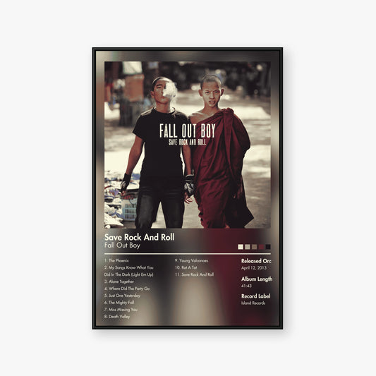 Fall Out Boy — Save Rock and Roll Album Poster — Blur frame mockup