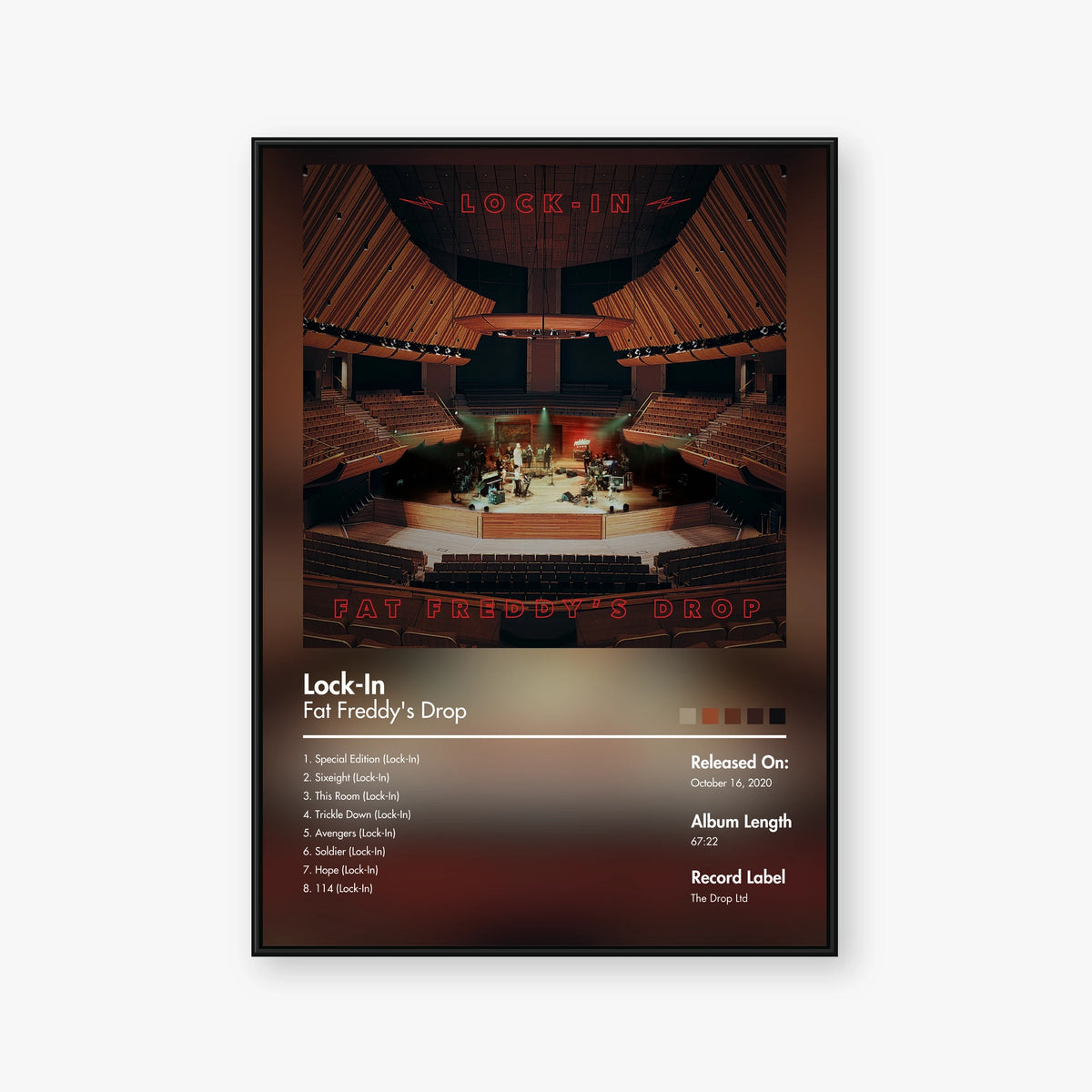Fat Freddy’s Drop — Lock-In Album Poster — Blur frame mockup