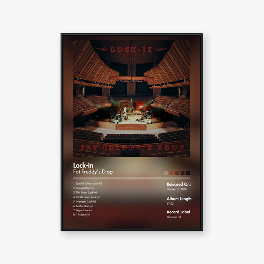 Fat Freddy’s Drop — Lock-In Album Poster — Blur frame mockup