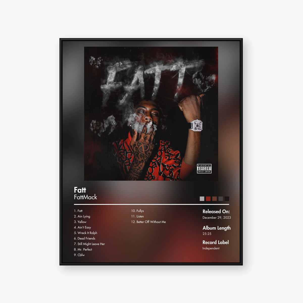 FattMack — FATT Album Poster — Blur frame mockup