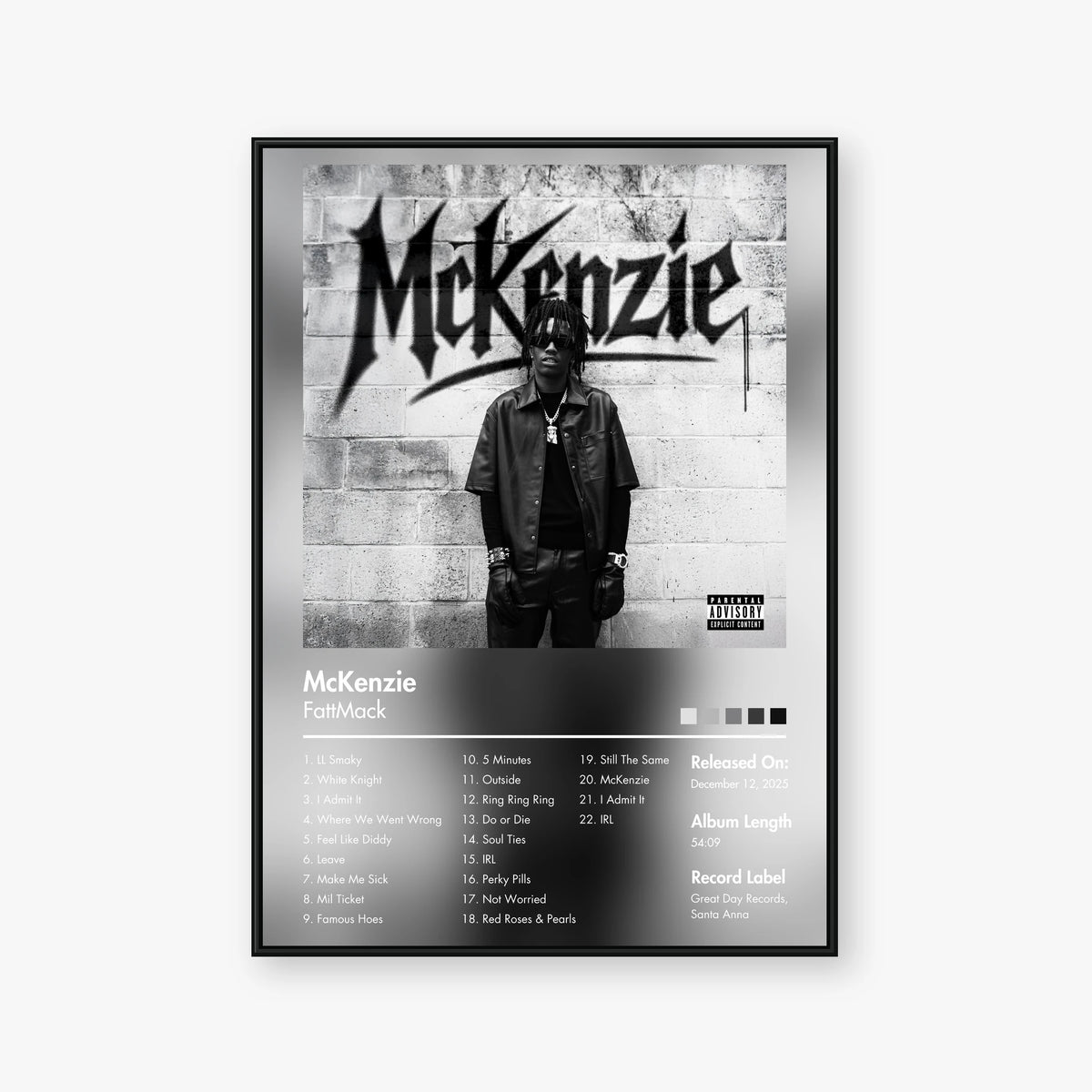 FattMack — McKenzie Album Poster — Blur frame mockup