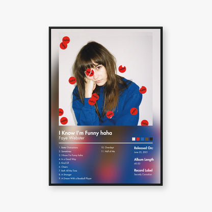Faye Webster — I Know Im Funny haha Album Poster — Blur frame mockup