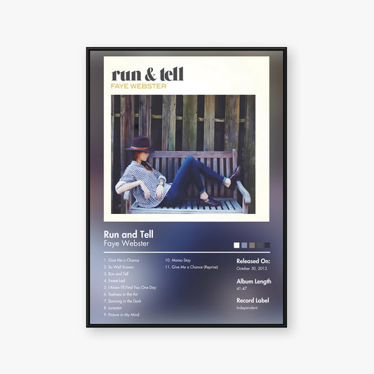 Faye Webster — Run and Tell Album Poster — Blur frame mockup