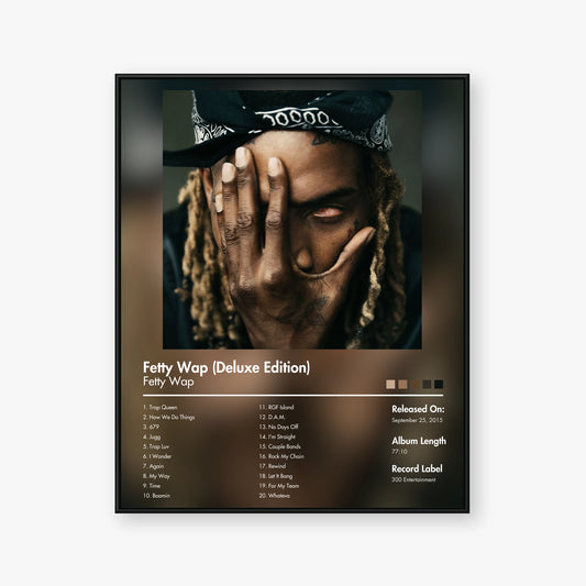 Fetty Wap — Fetty Wap (Deluxe Edition) Album Poster — Blur frame mockup