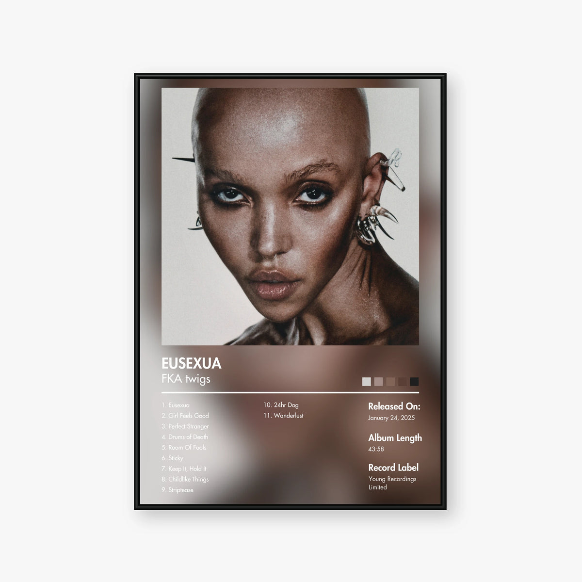 FKA twigs — EUSEXUA Album Poster — Blur frame mockup