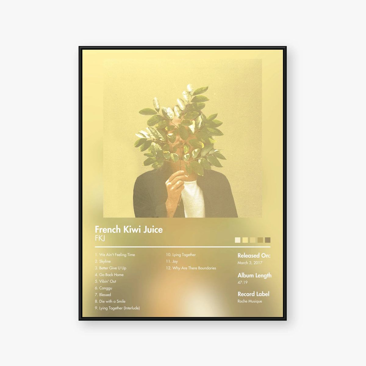 FKJ — French Kiwi Juice Album Poster — Blur frame mockup