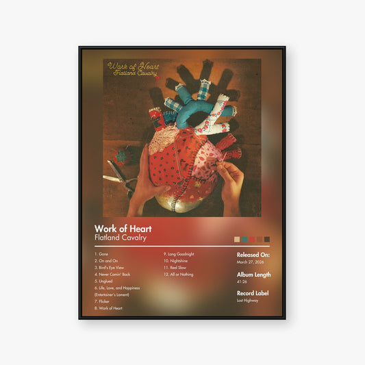 Flatland Cavalry — Work of Heart Album Poster — Blur frame mockup
