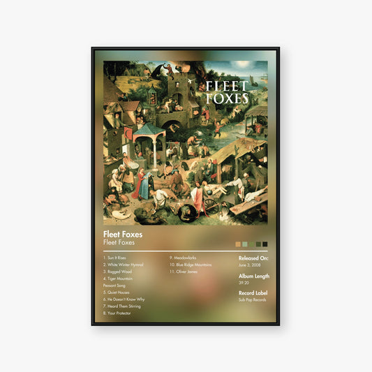 Fleet Foxes — Fleet Foxes Album Poster — Blur frame mockup