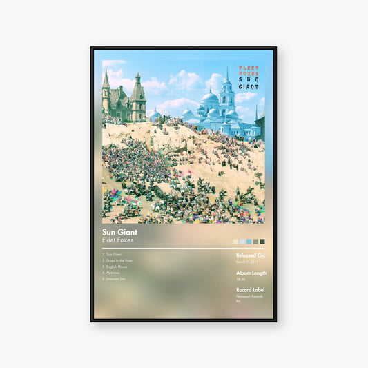 Fleet Foxes — Sun Giant Album Poster — Blur frame mockup