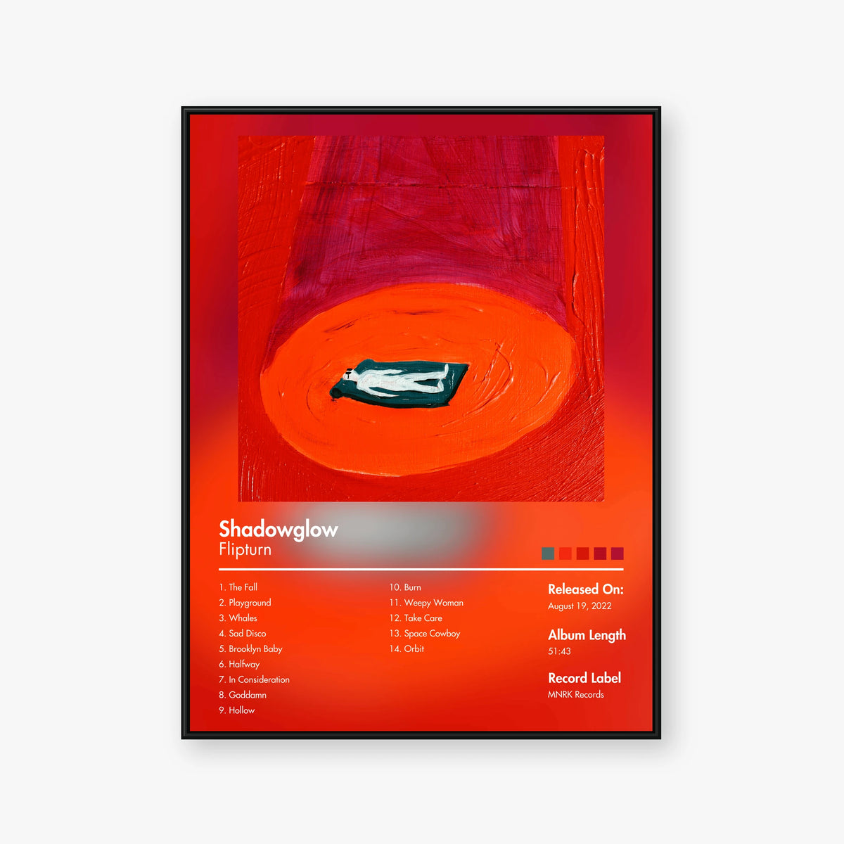 flipturn — Shadowglow Album Poster — Blur frame mockup