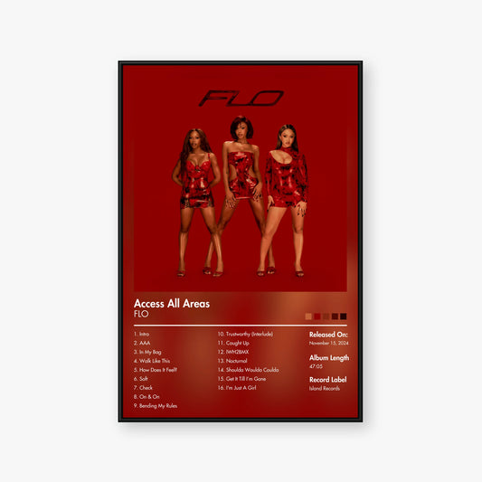 FLO — Access All Areas Album Poster — Blur frame mockup