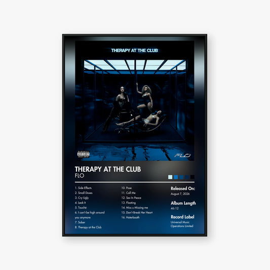 FLO — THERAPY AT THE CLUB Album Poster — Blur frame mockup