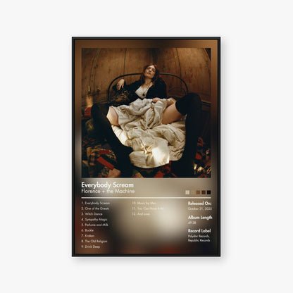 Florence + the Machine — Everybody Scream Album Poster — Blur frame mockup