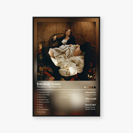 Florence + the Machine — Everybody Scream Album Poster — Blur frame mockup