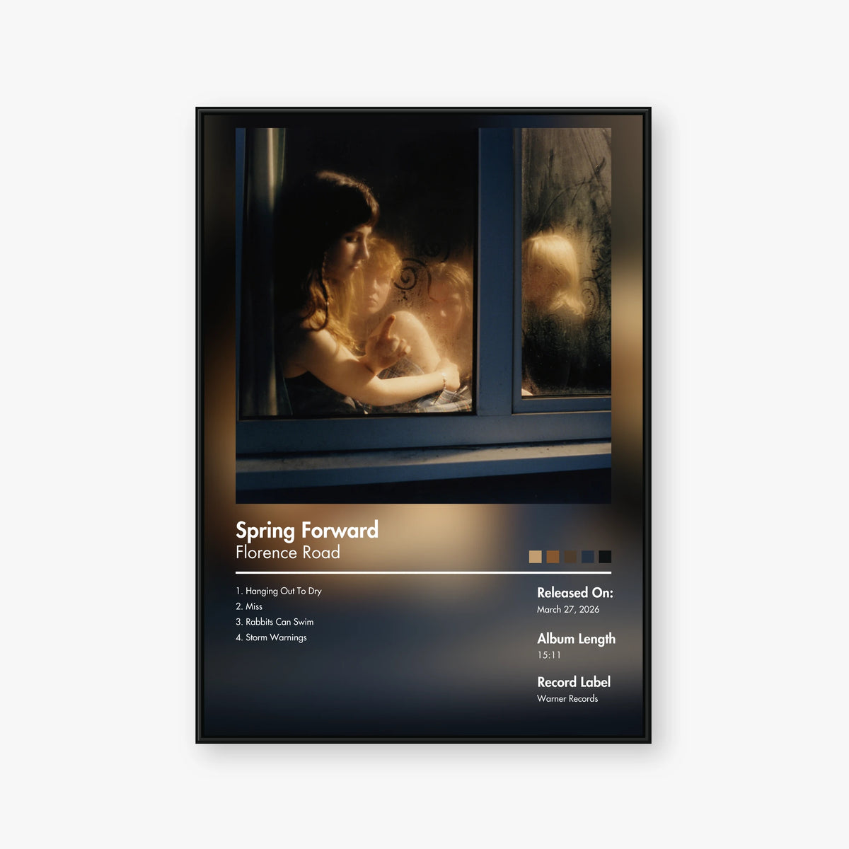Florence Road — Spring Forward Album Poster — Blur frame mockup