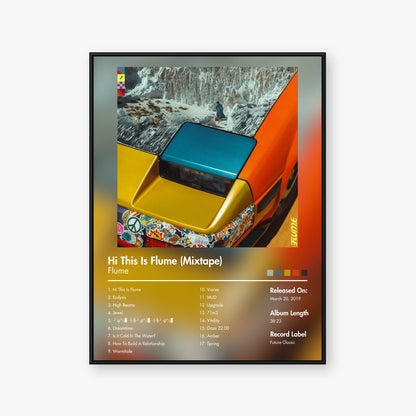 Flume — Hi This Is Flume (Mixtape) Album Poster — Blur frame mockup