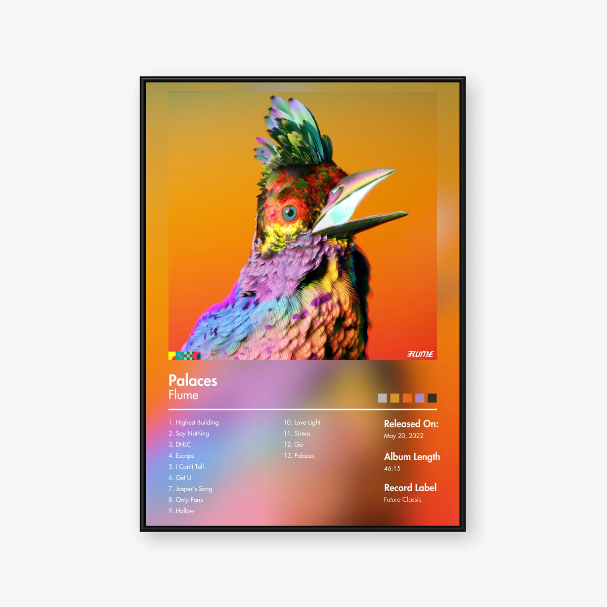 Flume — Palaces Album Poster — Blur frame mockup