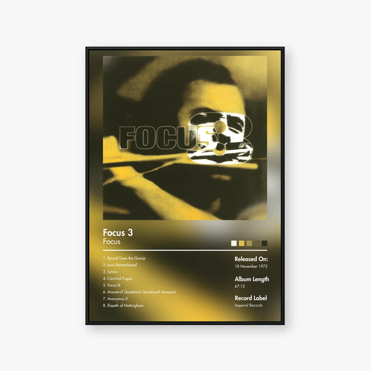 Focus — Focus 3 Album Poster — Blur frame mockup