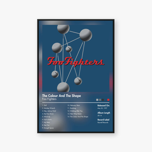 Foo Fighters — The Colour and the Shape Album Poster — Blur frame mockup
