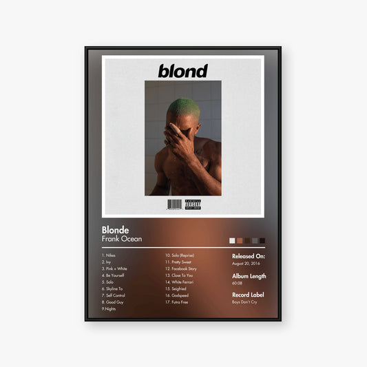 Frank Ocean — Blonde Album Poster — Blur frame mockup