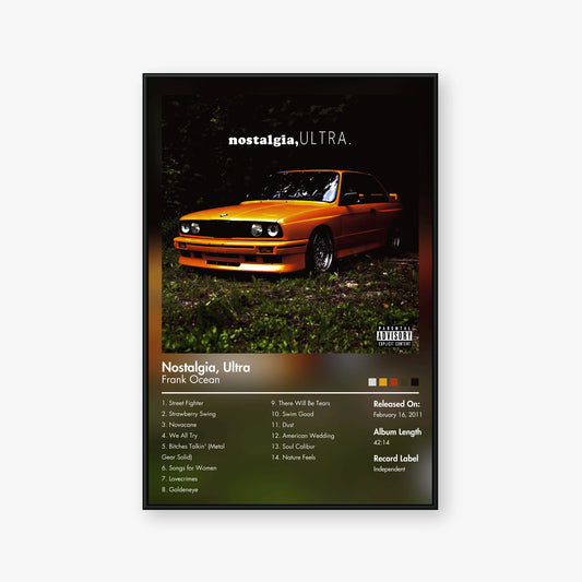 Frank Ocean — nostalgia,ULTRA. Album Poster — Blur frame mockup