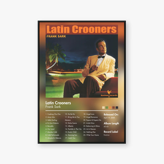Frank Sark — Latin Crooners Album Poster — Blur frame mockup
