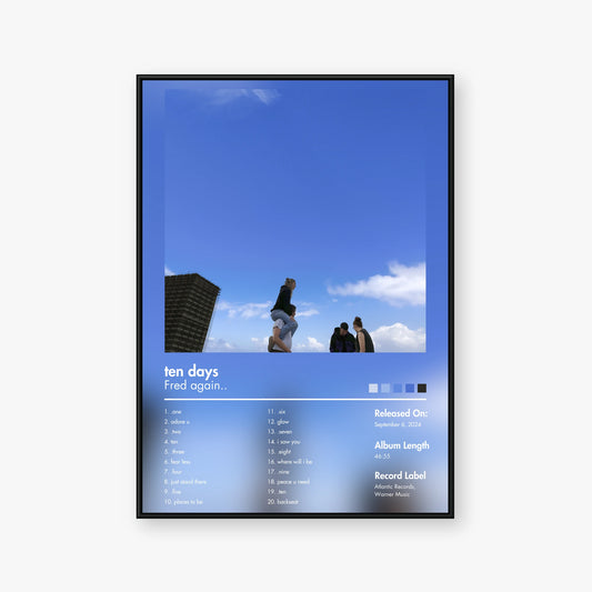 Fred again.. — ten days Album Poster — Blur frame mockup