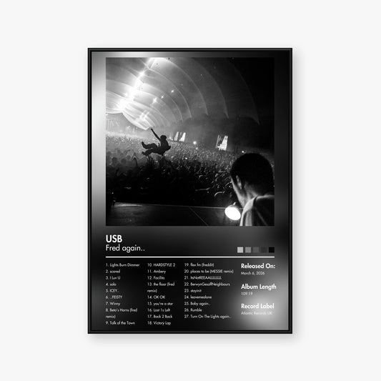Fred again.. — USB Album Poster — Blur frame mockup