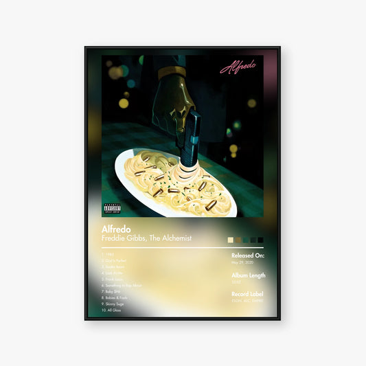 Freddie Gibbs & The Alchemist — Alfredo Album Poster — Blur frame mockup