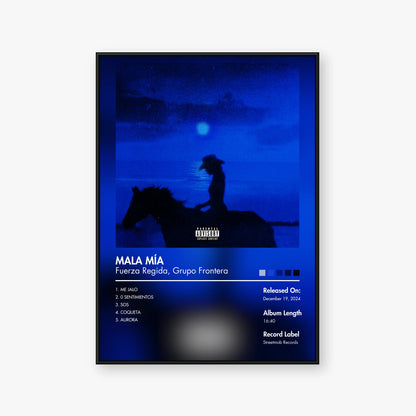 Fuerza Regida & Grupo Frontera — MALA MÍA Album Poster — Blur frame mockup