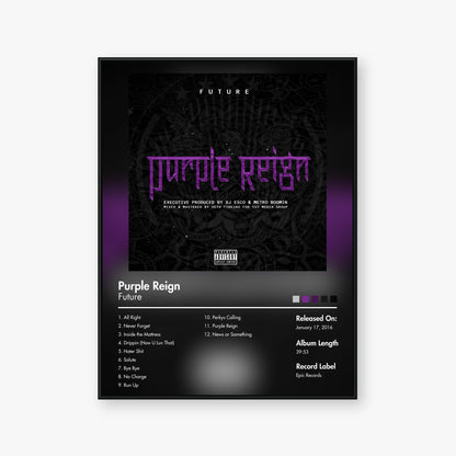 Future — Purple Reign Album Poster — Blur frame mockup