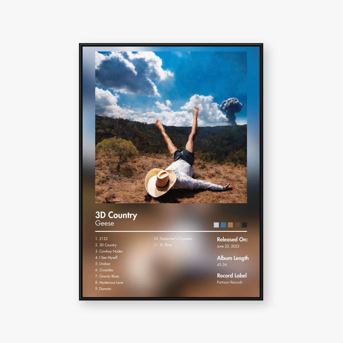 Geese — 3D Country Album Poster — Blur frame mockup