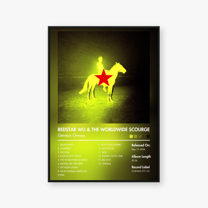 Genesis Owusu — REDSTAR WU & THE WORLDWIDE SCOURGE Album Poster — Blur frame mockup