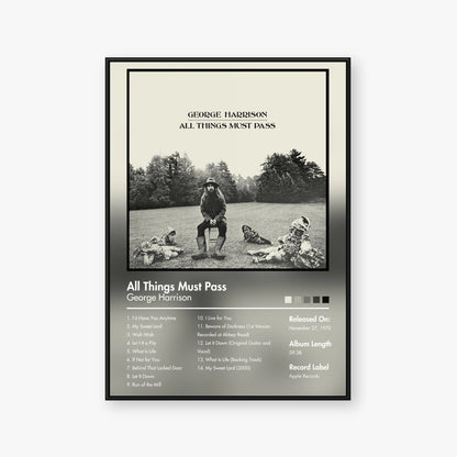 George Harrison — All Things Must Pass Album Poster — Blur frame mockup