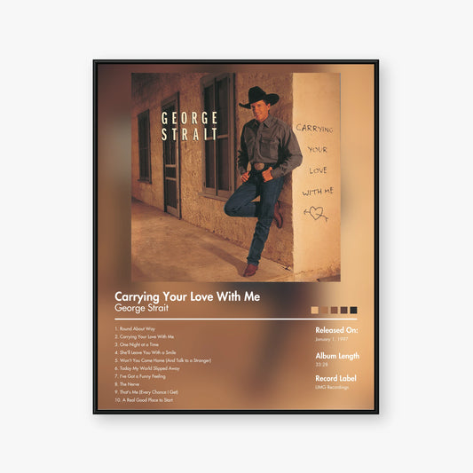 George Strait — Carrying Your Love With Me Album Poster — Blur frame mockup