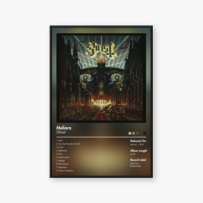 Ghost — Meliora Album Poster — Blur frame mockup