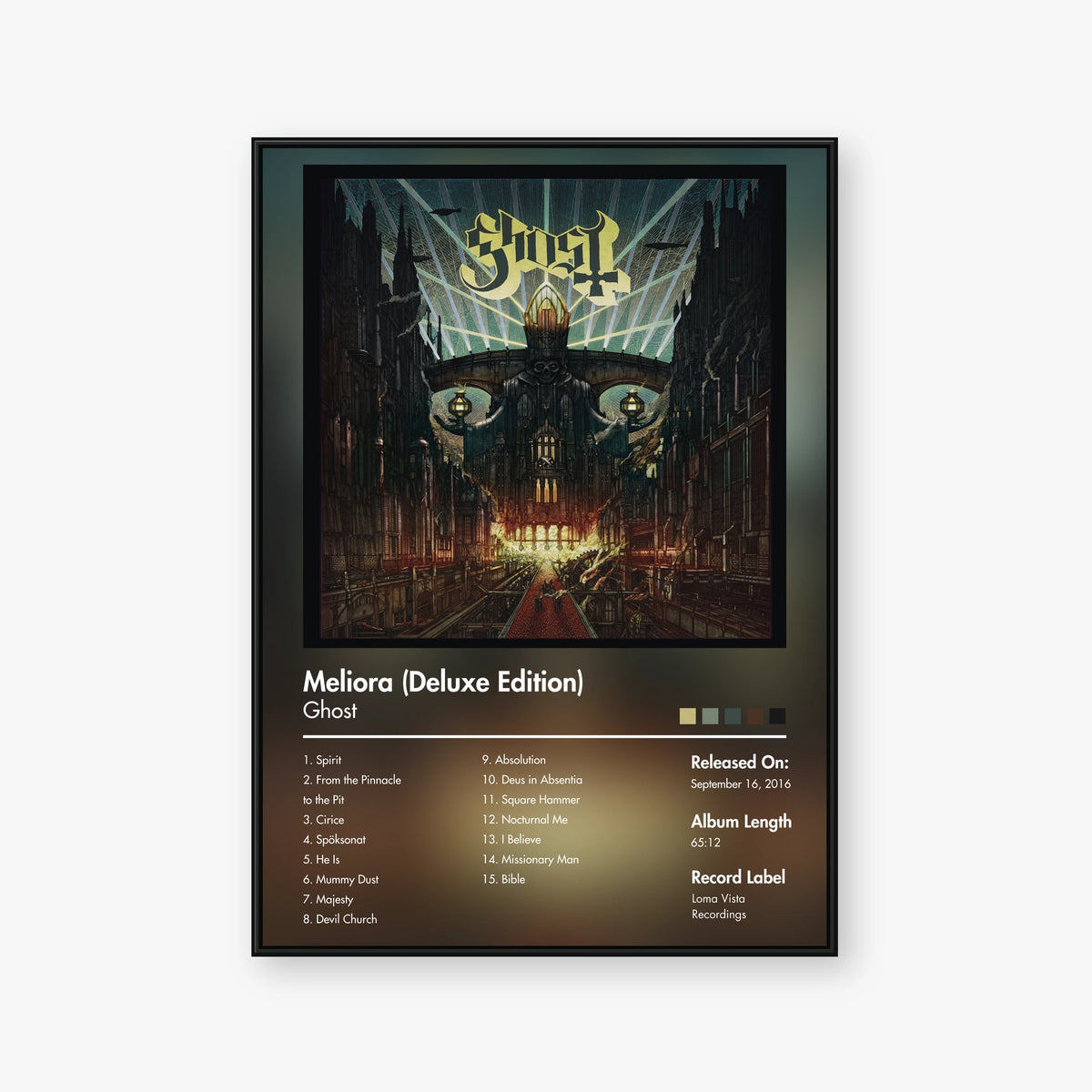 Ghost — Meliora (Deluxe Edition) Album Poster — Blur frame mockup