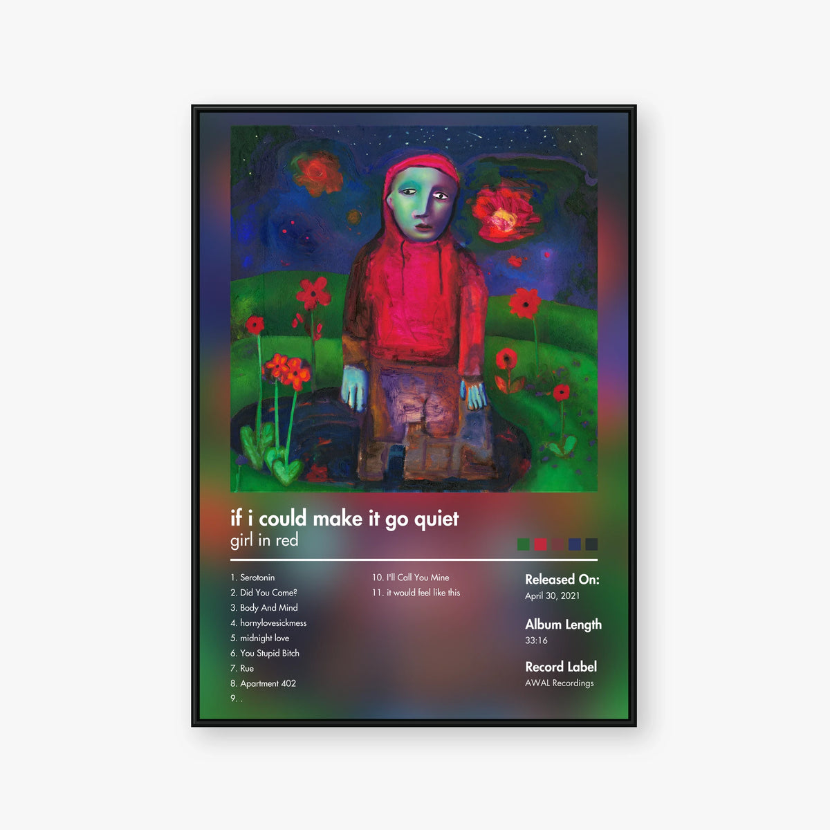 girl in red — if i could make it go quiet Album Poster — Blur frame mockup