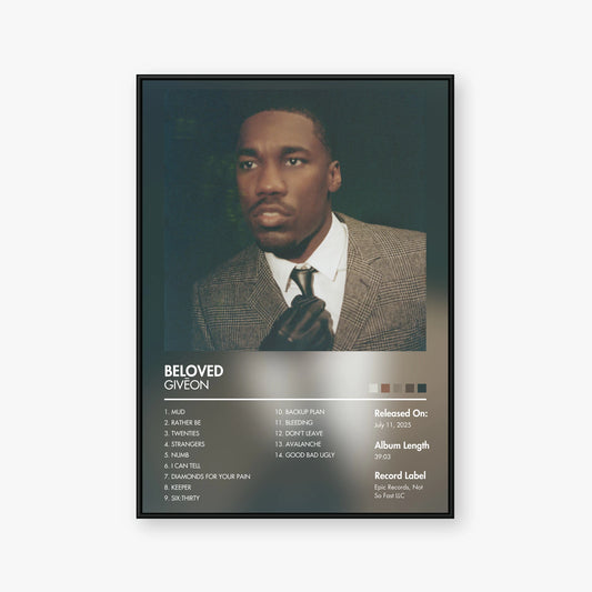 GIVĒON — BELOVED Album Poster — Blur frame mockup