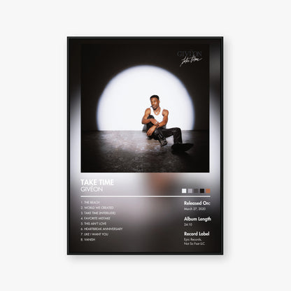 GIVĒON — TAKE TIME Album Poster — Blur frame mockup