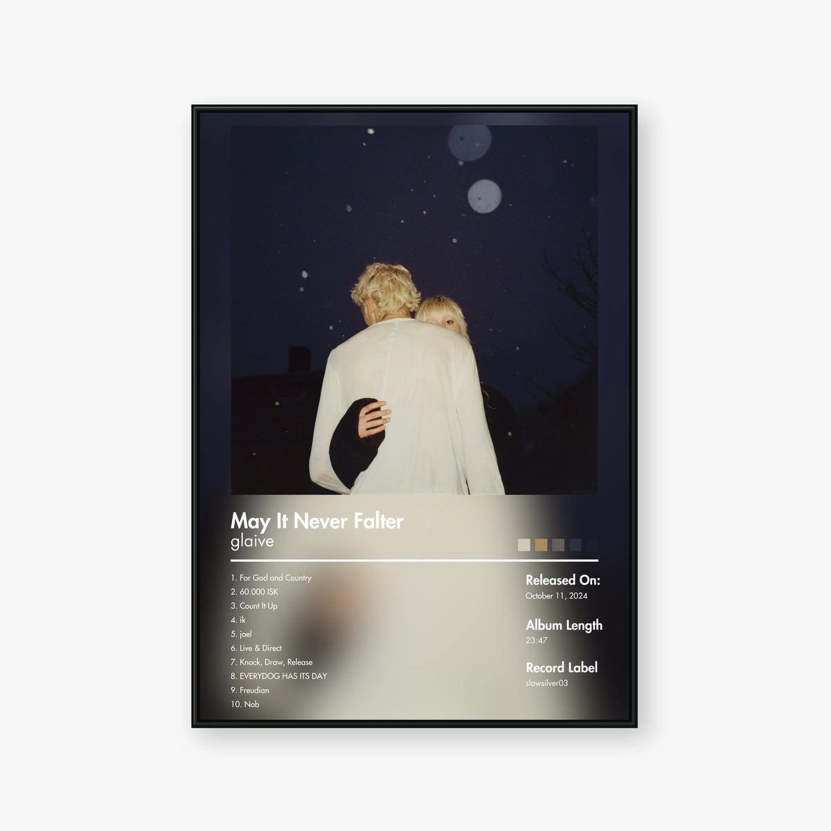 glaive — May It Never Falter Album Poster — Blur frame mockup