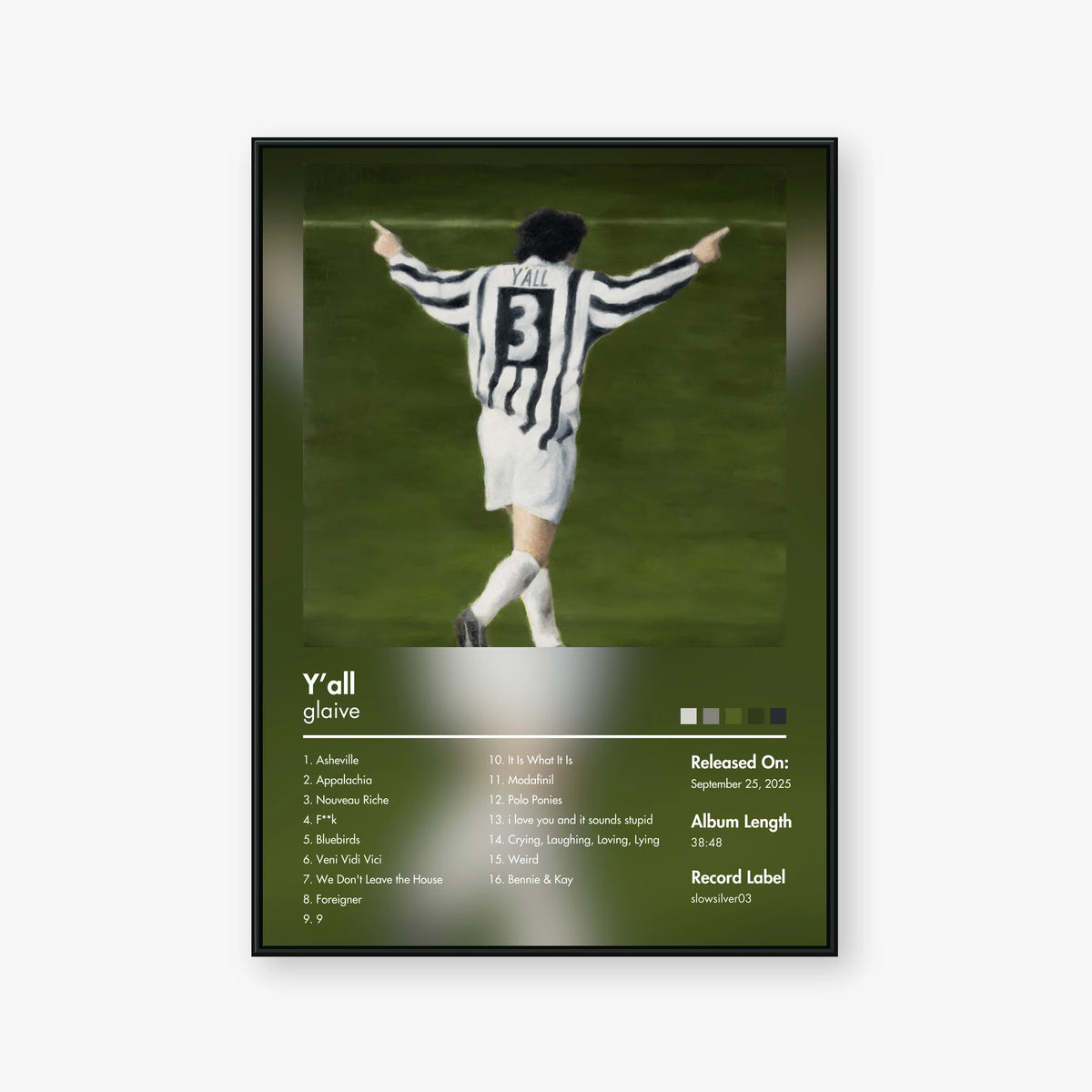 glaive — Yall Album Poster — Blur frame mockup