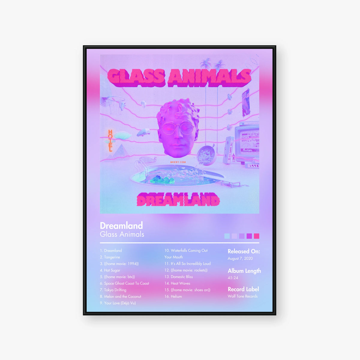 Glass Animals — Dreamland Album Poster — Blur frame mockup