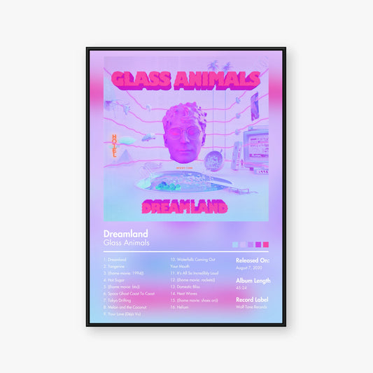 Glass Animals — Dreamland Album Poster — Blur frame mockup