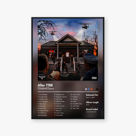 Glokk40Spaz — After TTBR Album Poster — Blur frame mockup